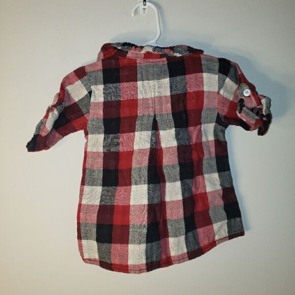 JOE FRESH BUFFALO CHECKER PLAID BUTTON PULLOVER TUNIC SIZE 3T - Picture 4 of 4